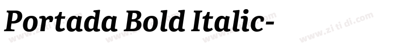 Portada Bold Italic字体转换